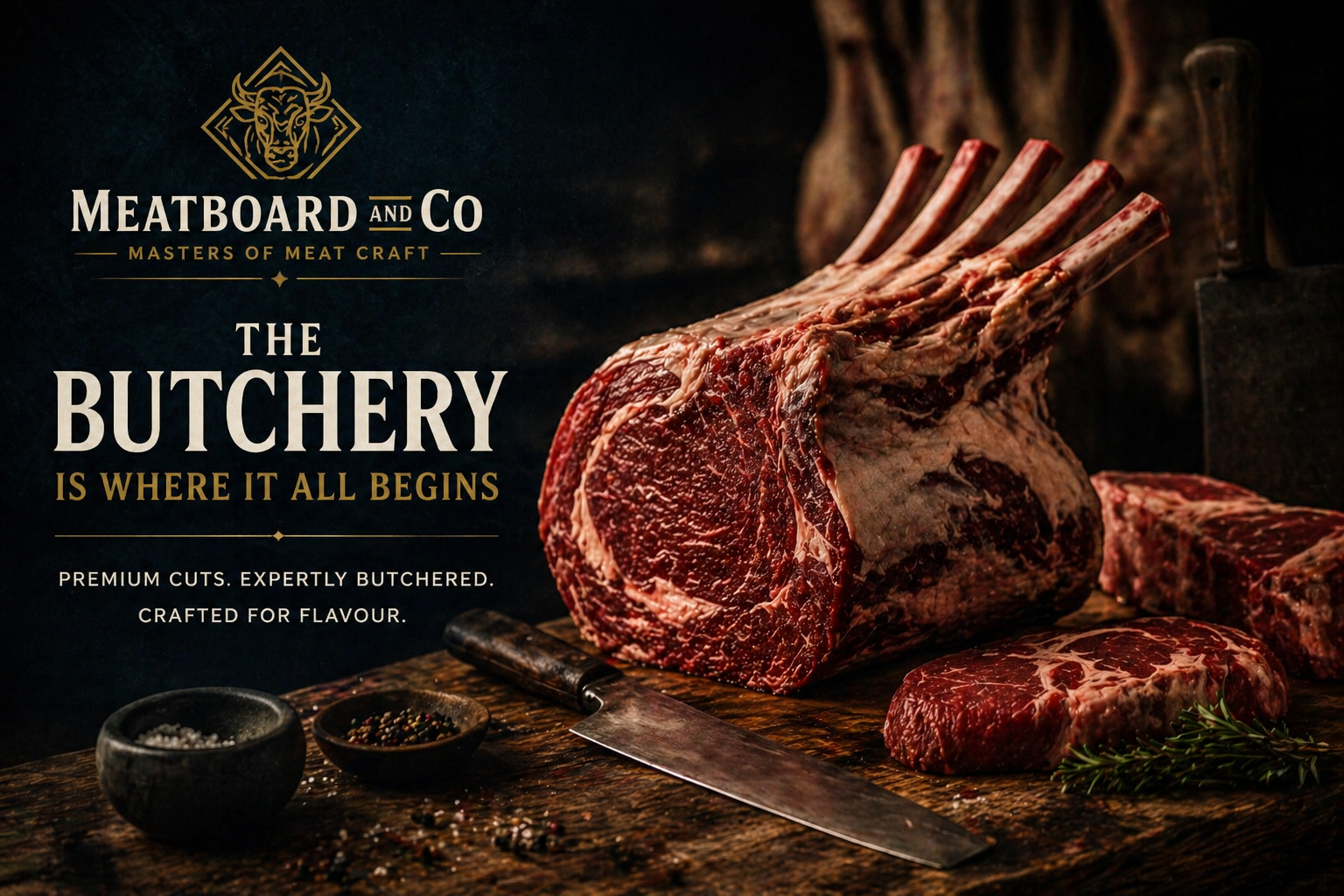 Premium butcher-cut beef prepared by Meatboard & Co in Bedfordview